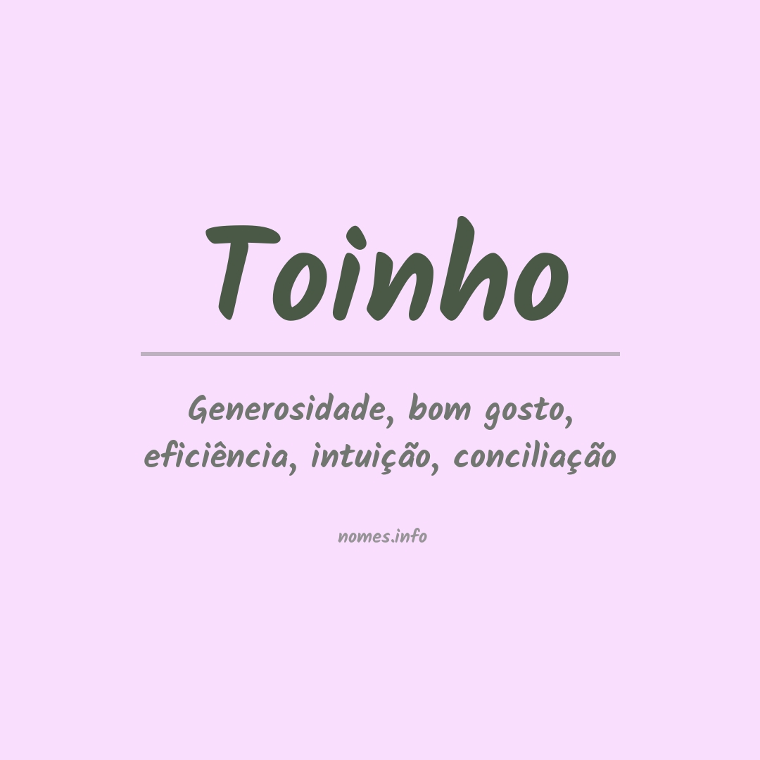 Significado do nome Toinho