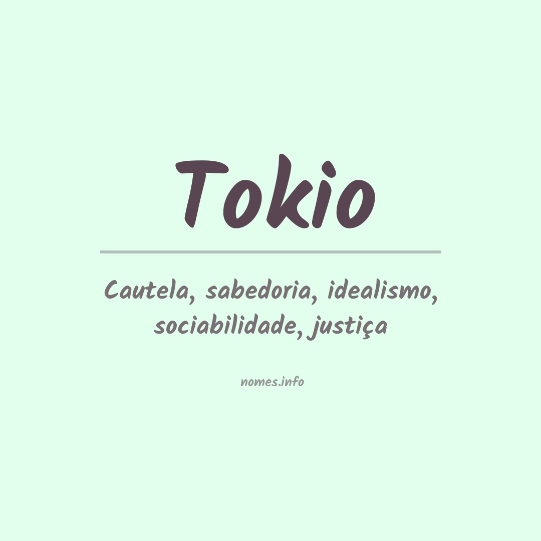 Significado do nome Tokio