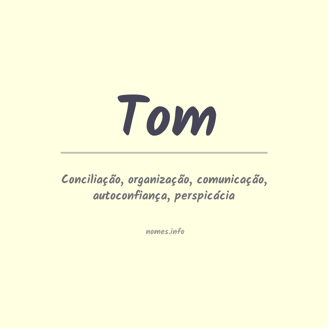 Significado do nome Tom