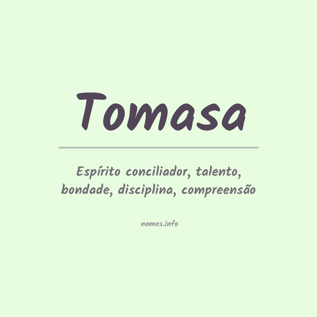 Significado do nome Tomasa