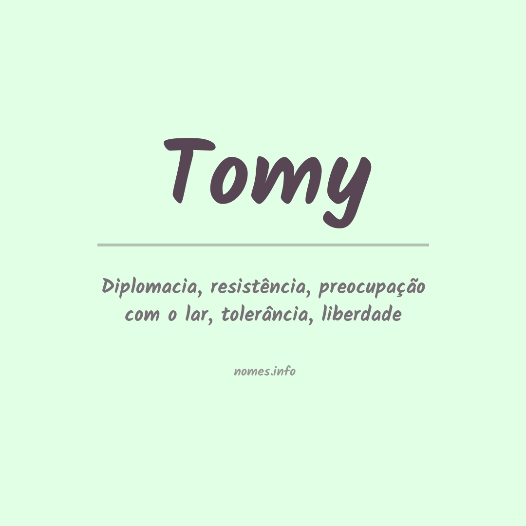Significado do nome Tomy