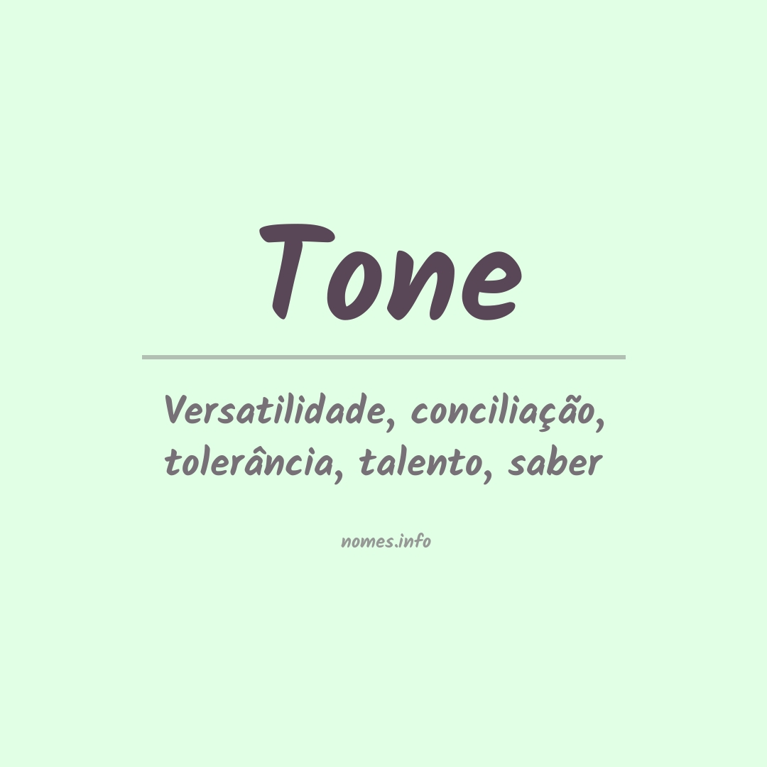 Significado do nome Tone