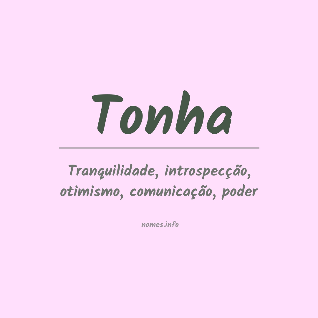 Significado do nome Tonha