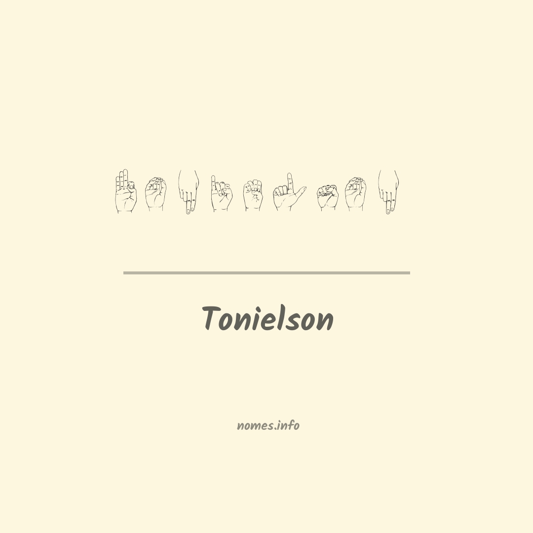 Tonielson em Libras