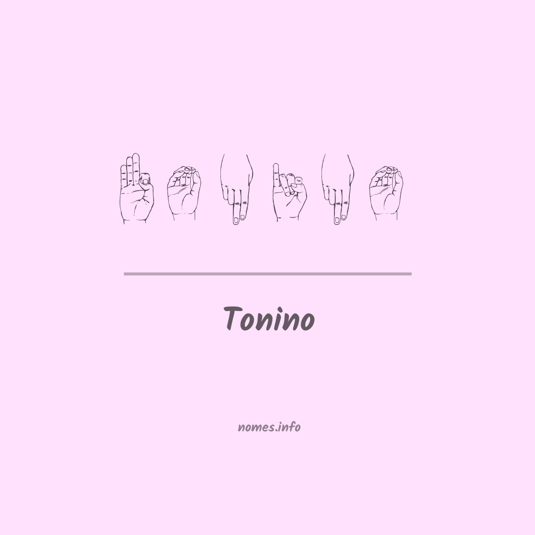 Tonino em Libras