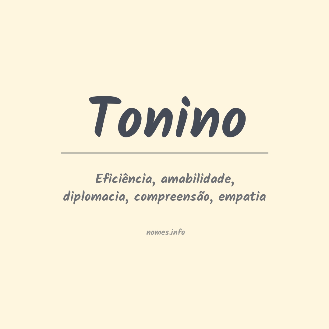Significado do nome Tonino