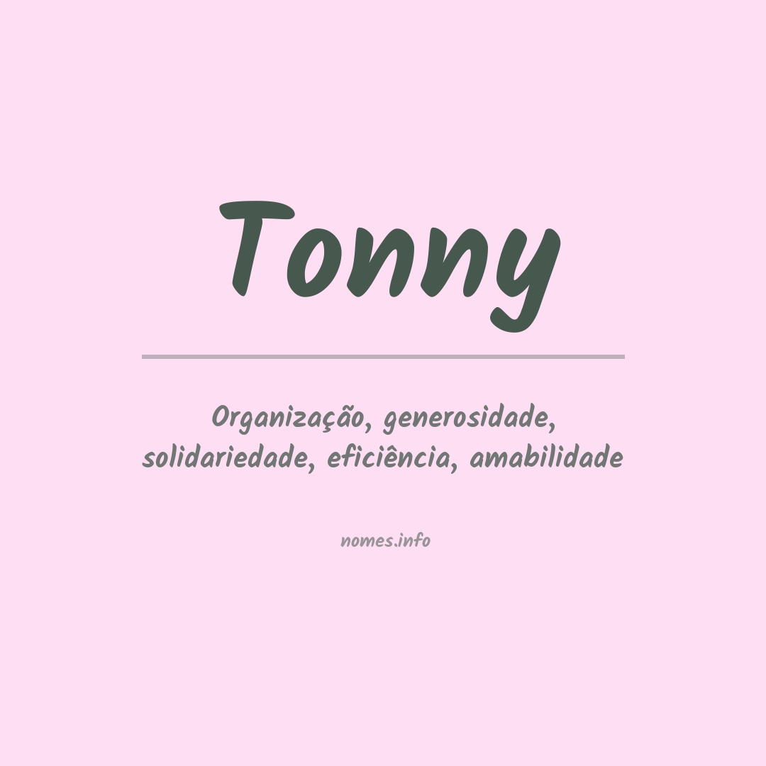 Significado do nome Tonny