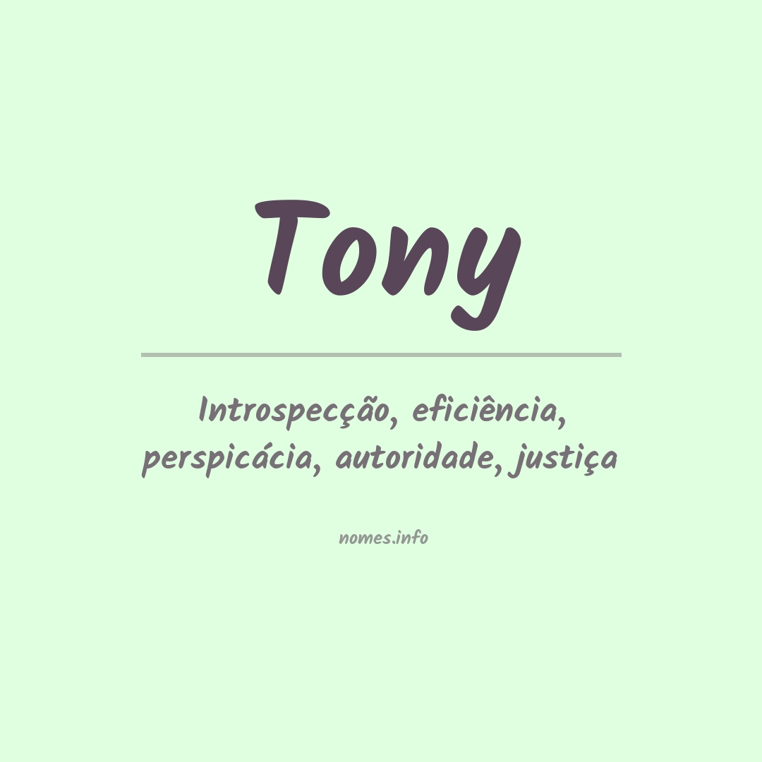 Significado do nome Tony