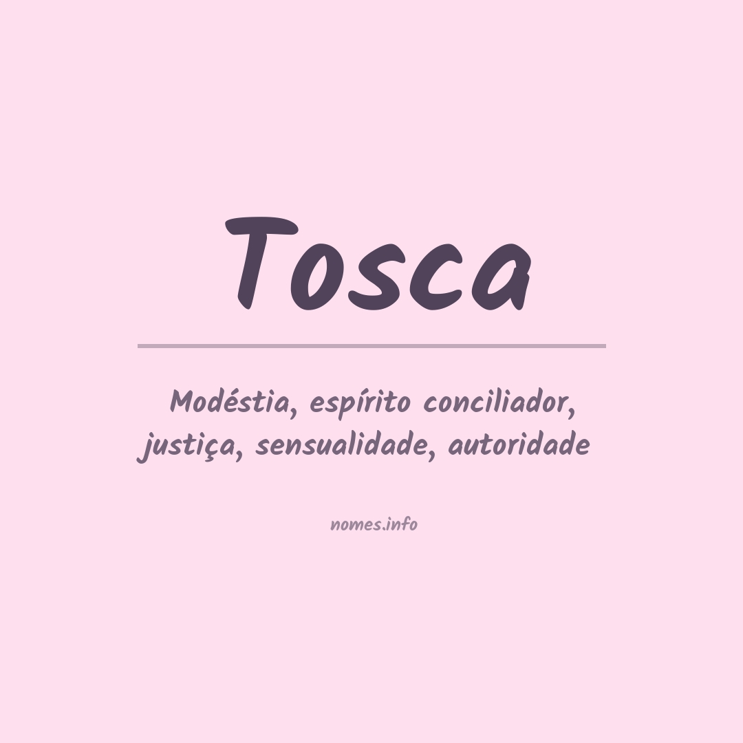Significado do nome Tosca