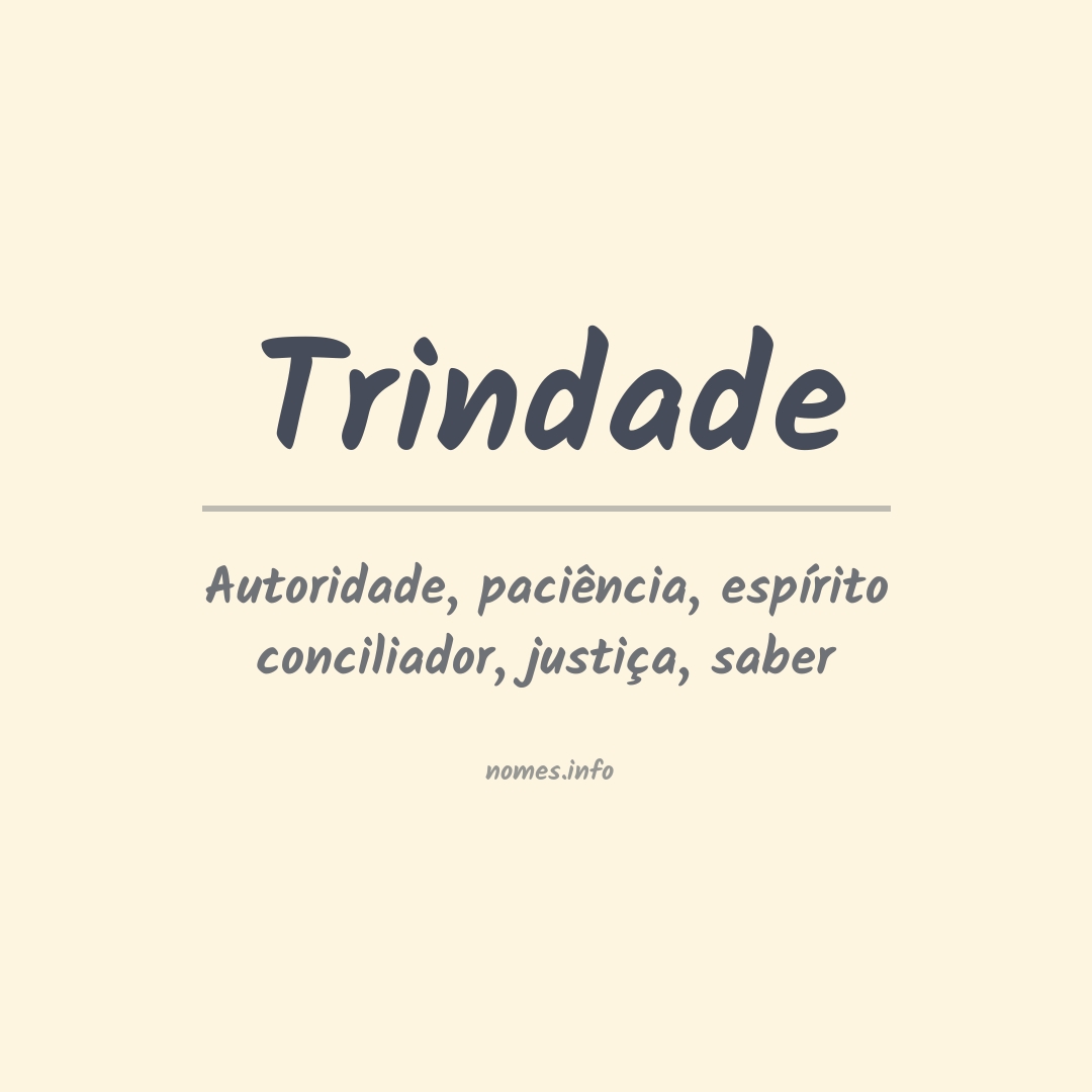 Significado do nome Trindade