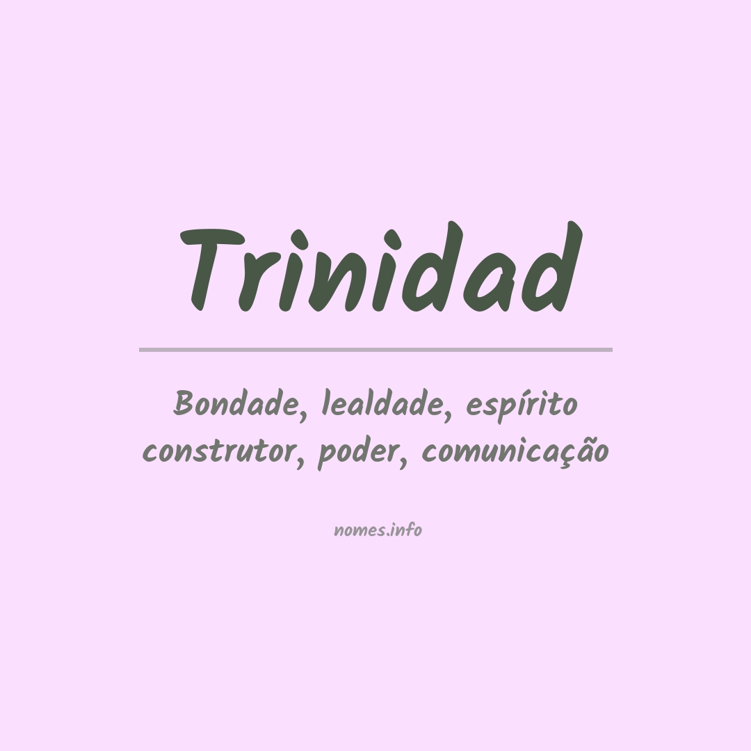 Significado do nome Trinidad