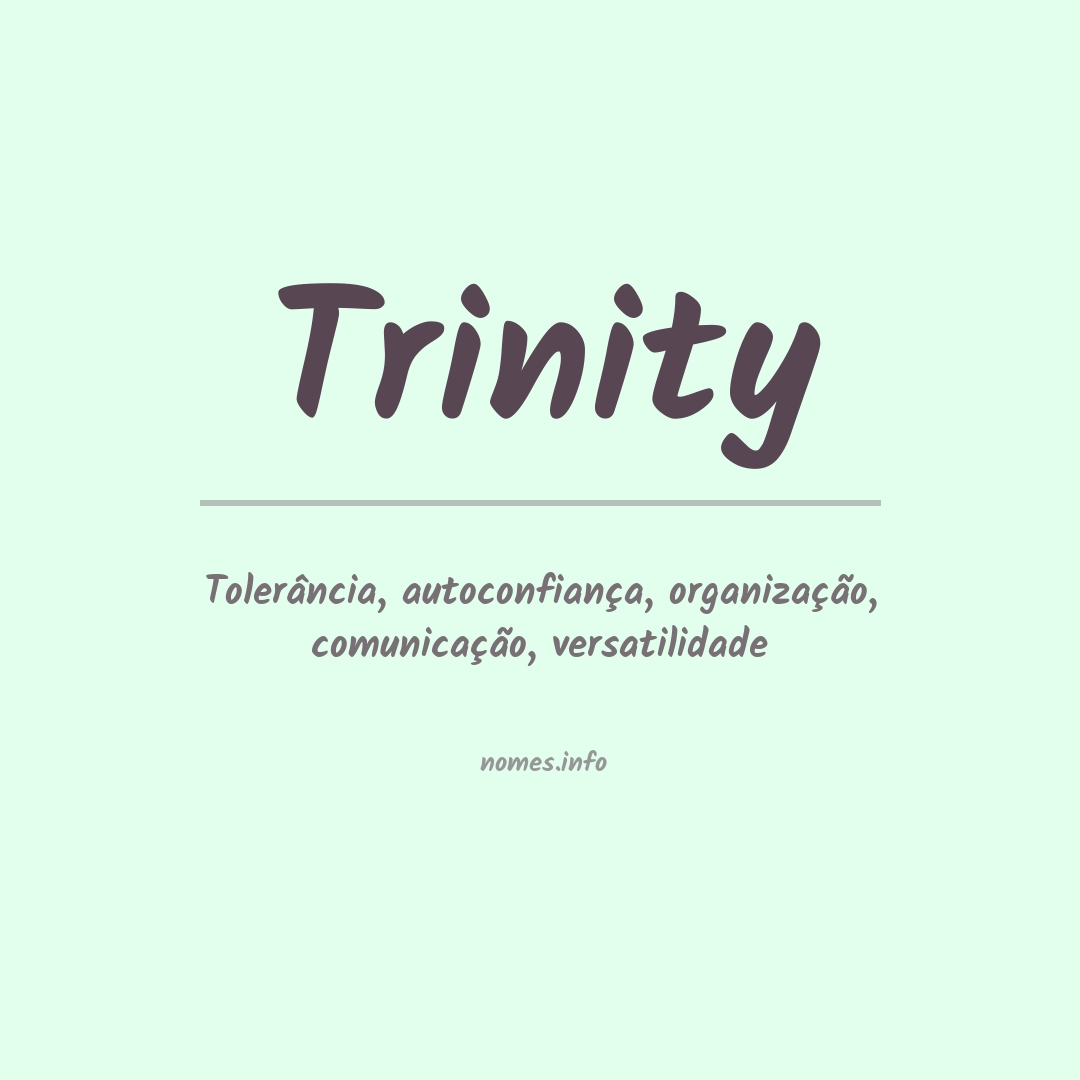 Significado do nome Trinity