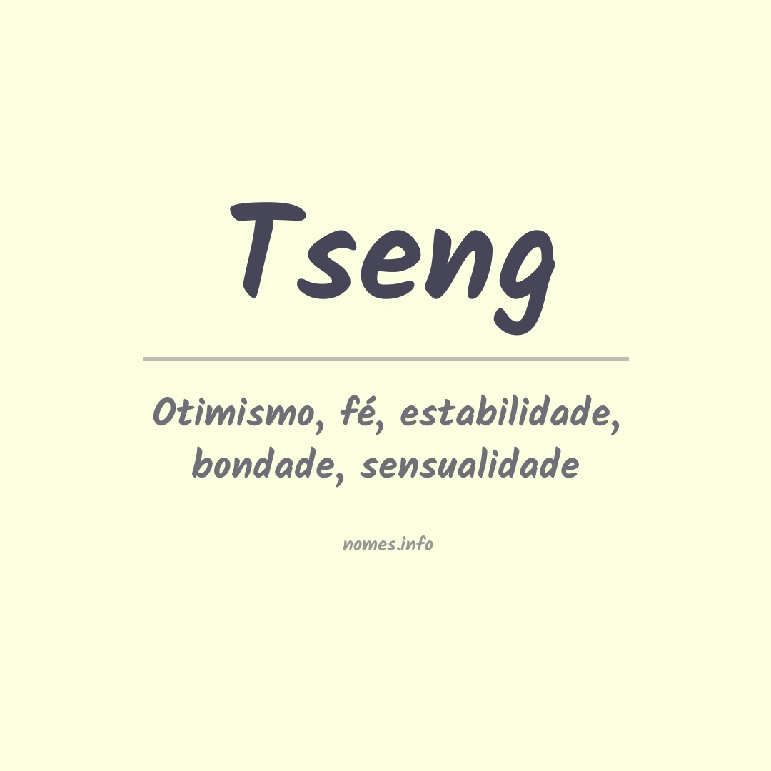 Significado do nome Tseng