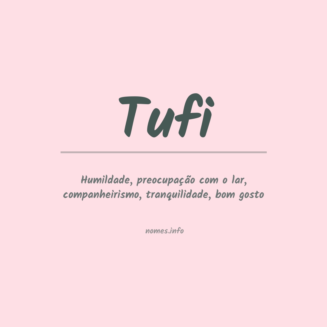 Significado do nome Tufi