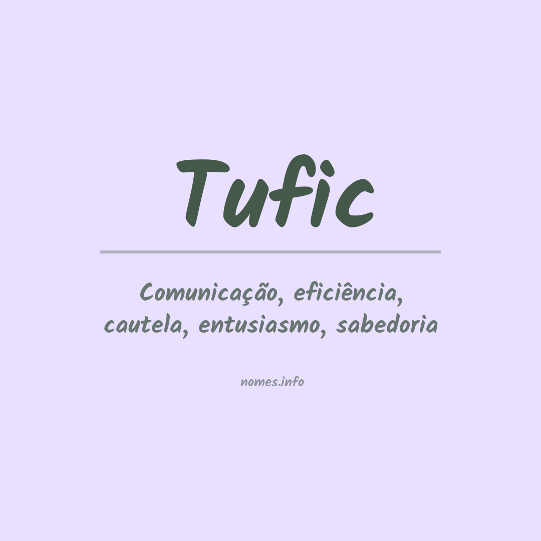 Significado do nome Tufic