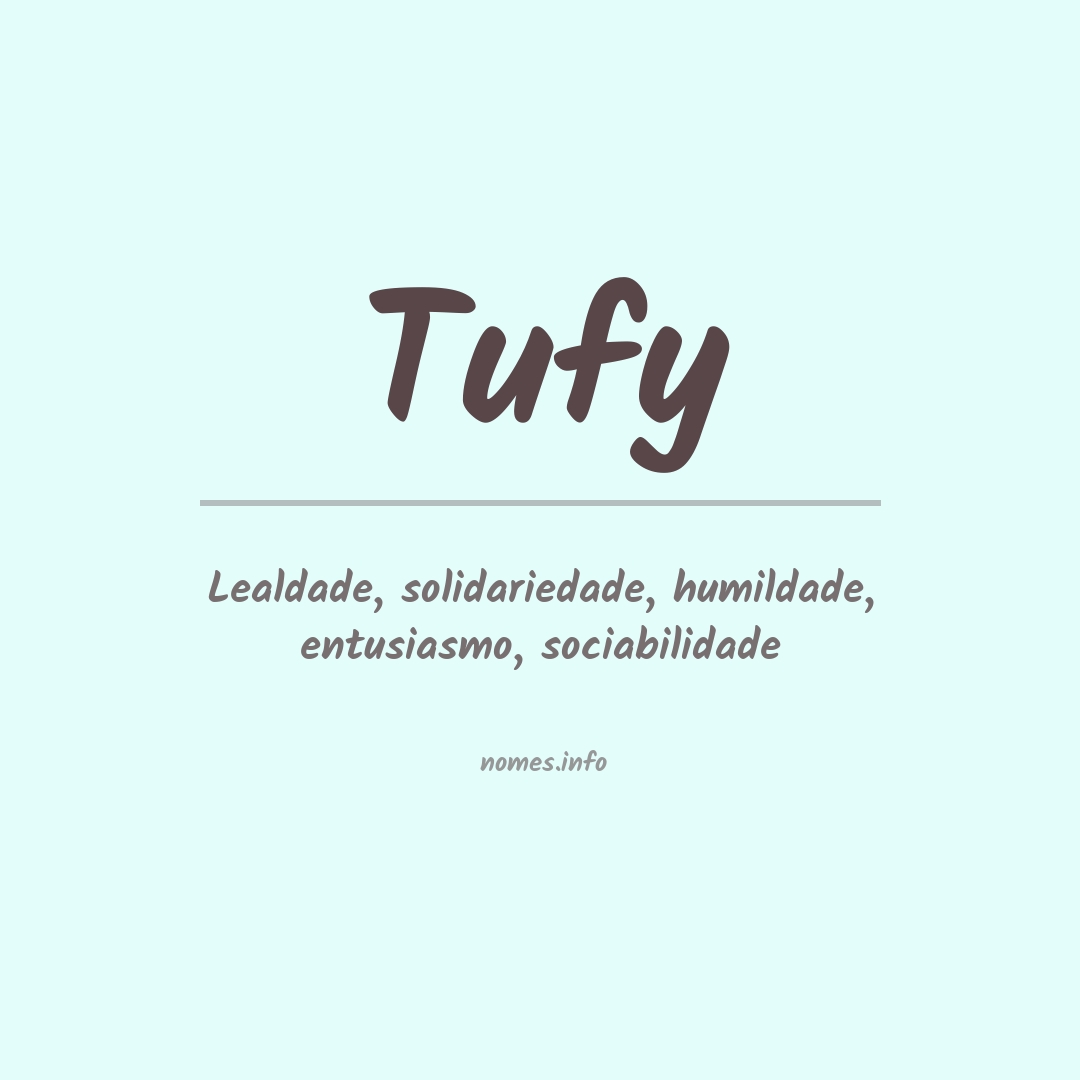 Significado do nome Tufy