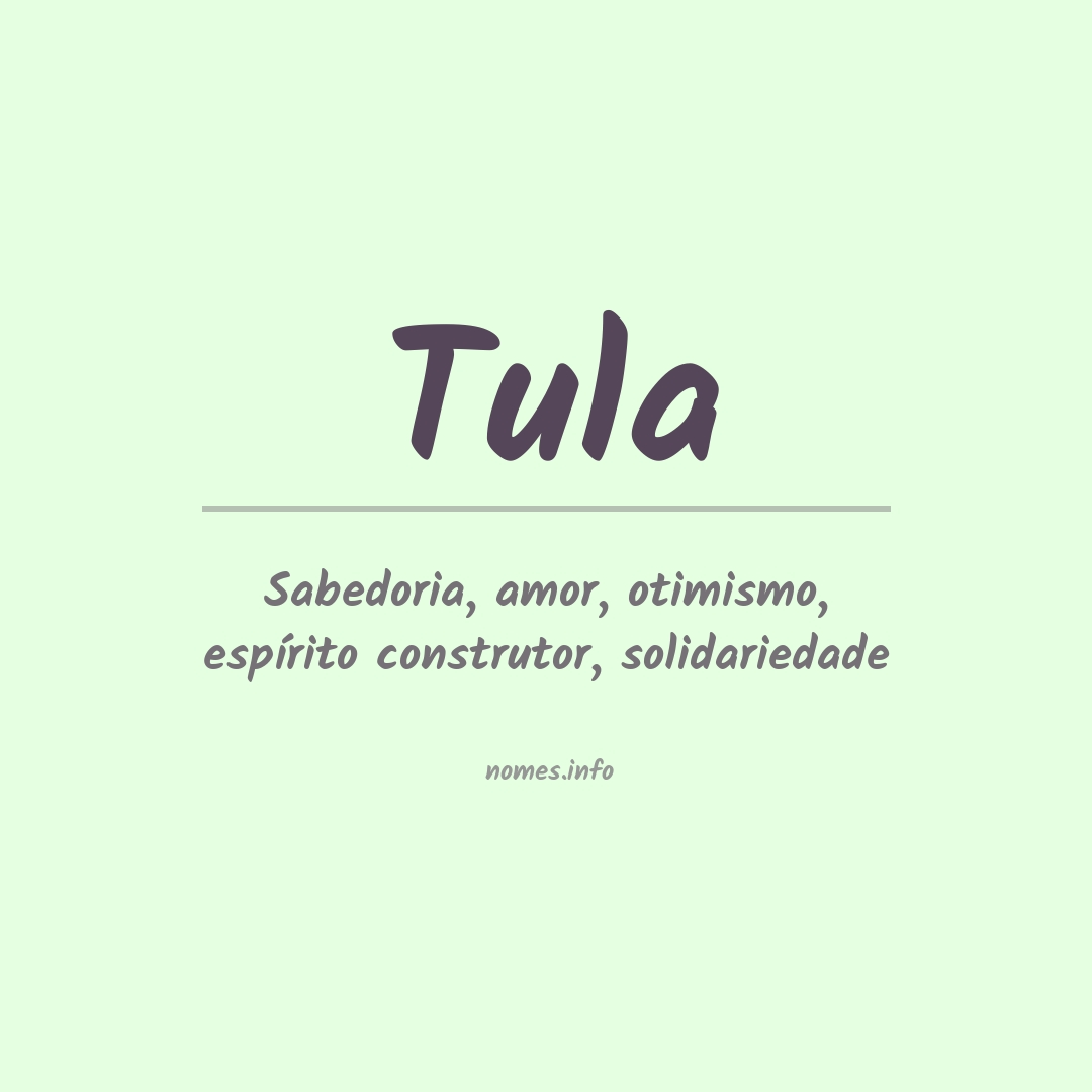 Significado do nome Tula