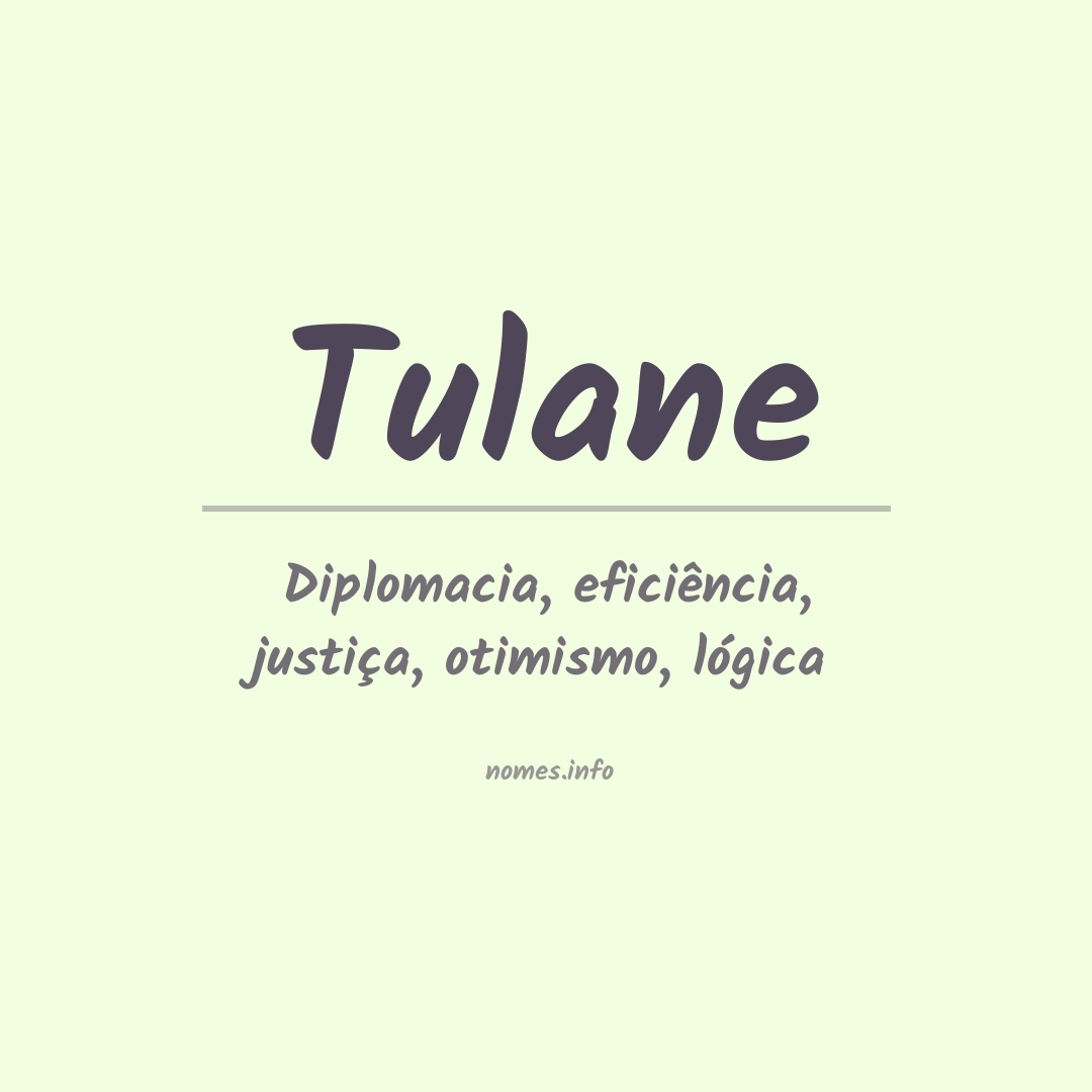 Significado do nome Tulane