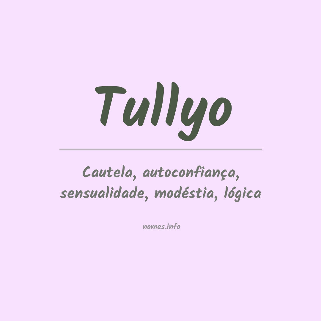 Significado do nome Tullyo