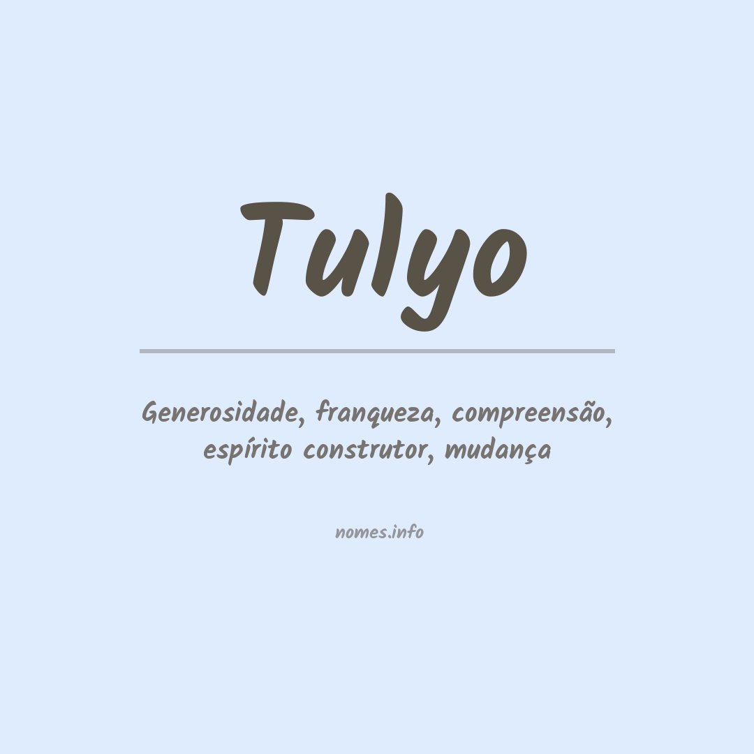 Significado do nome Tulyo