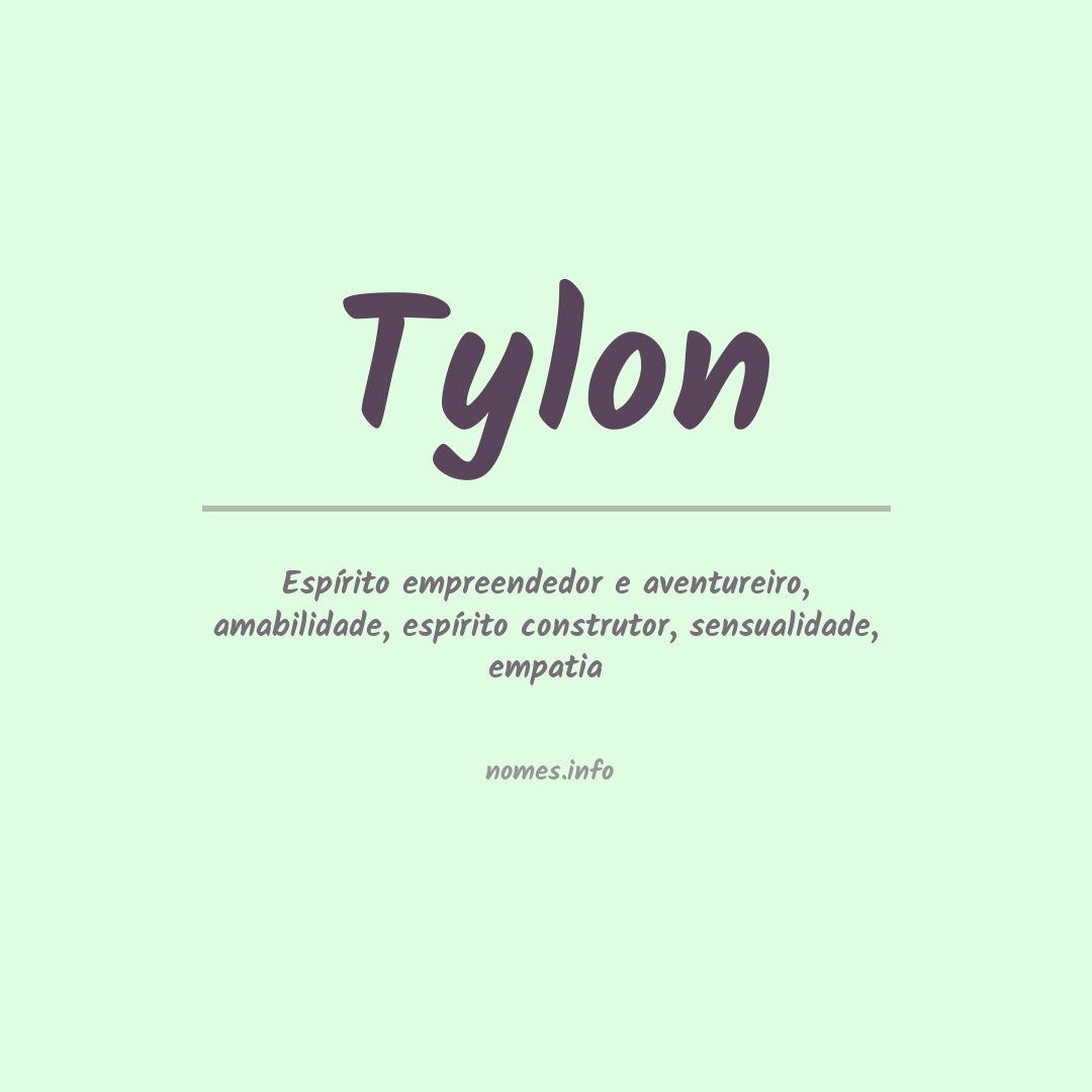 Significado do nome Tylon