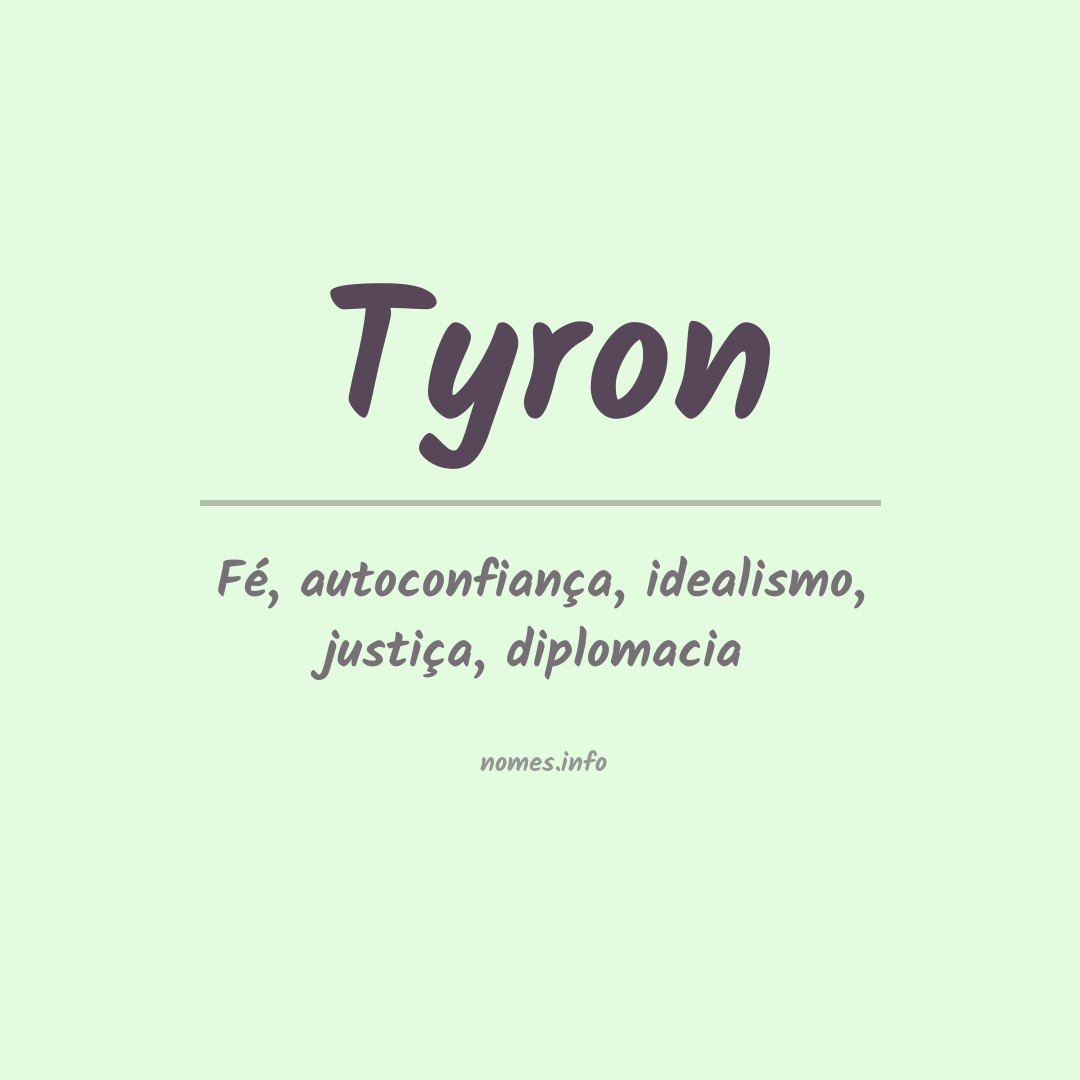 Significado do nome Tyron