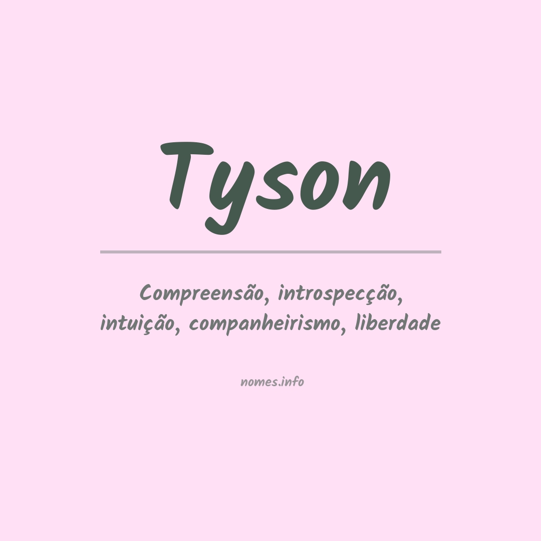 Significado do nome Tyson