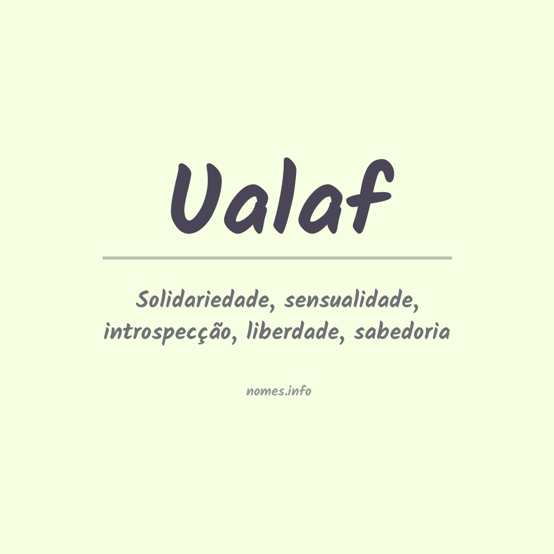 Significado do nome Ualaf