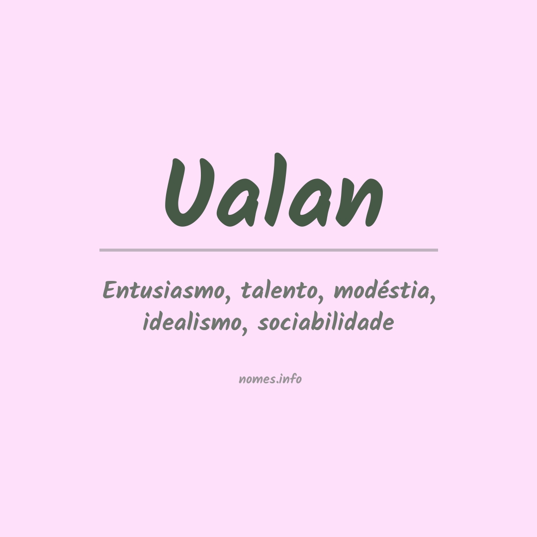 Significado do nome Ualan