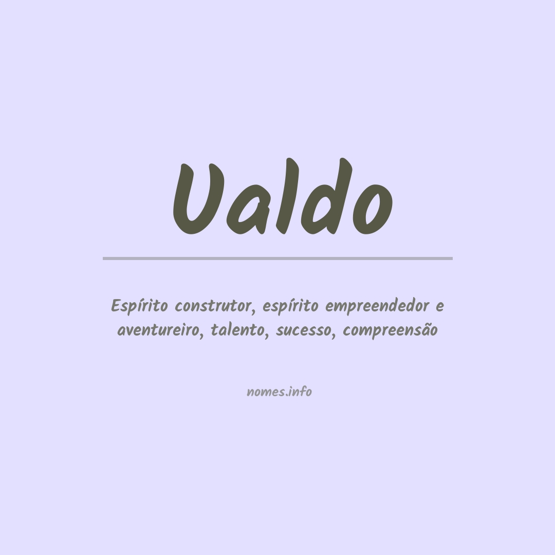 Significado do nome Ualdo