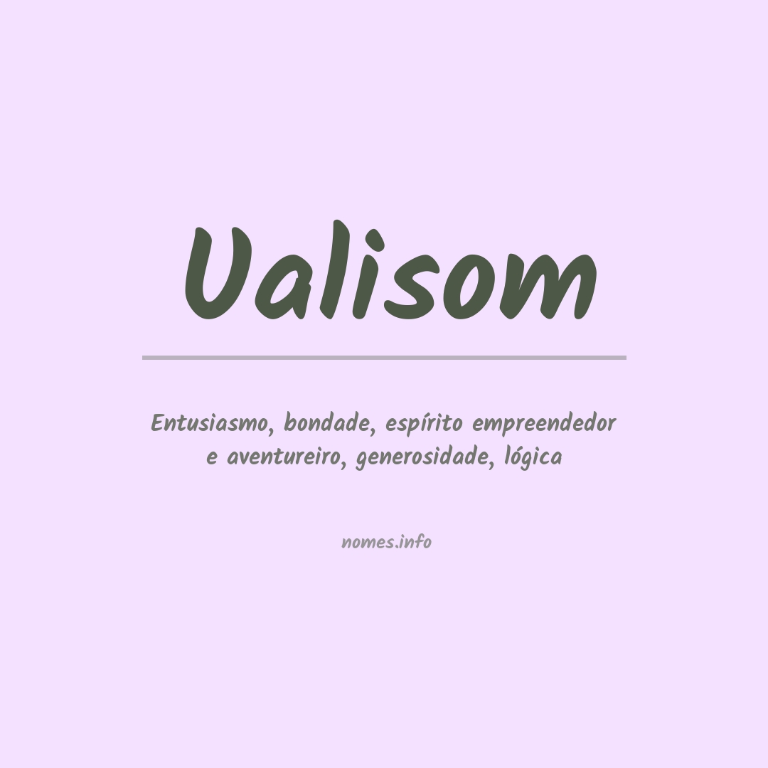 Significado do nome Ualisom