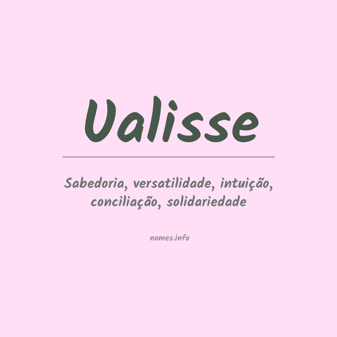Significado do nome Ualisse