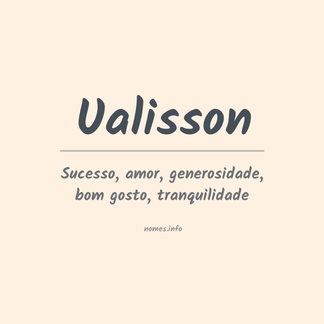 Significado do nome Ualisson