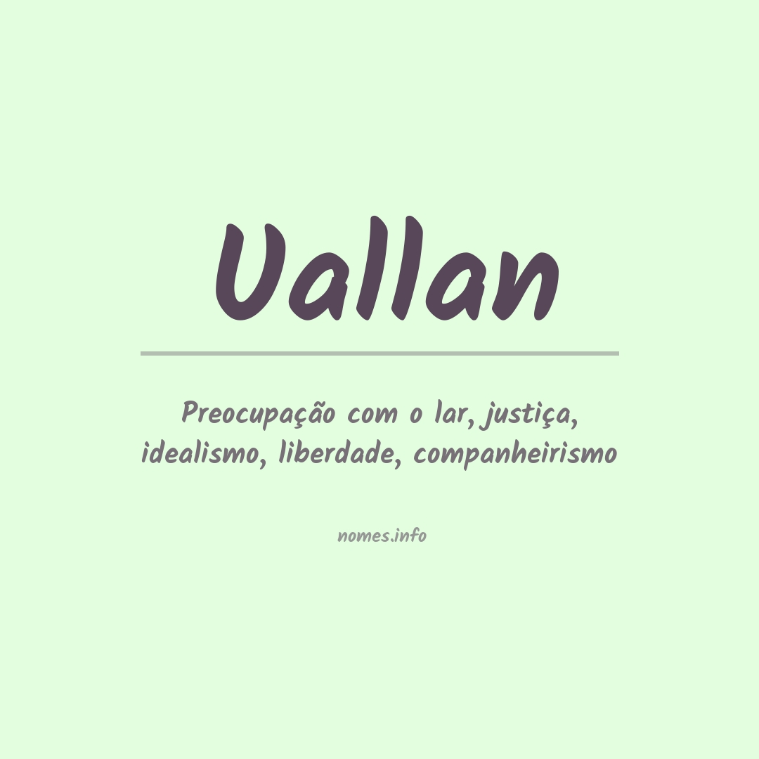Significado do nome Uallan