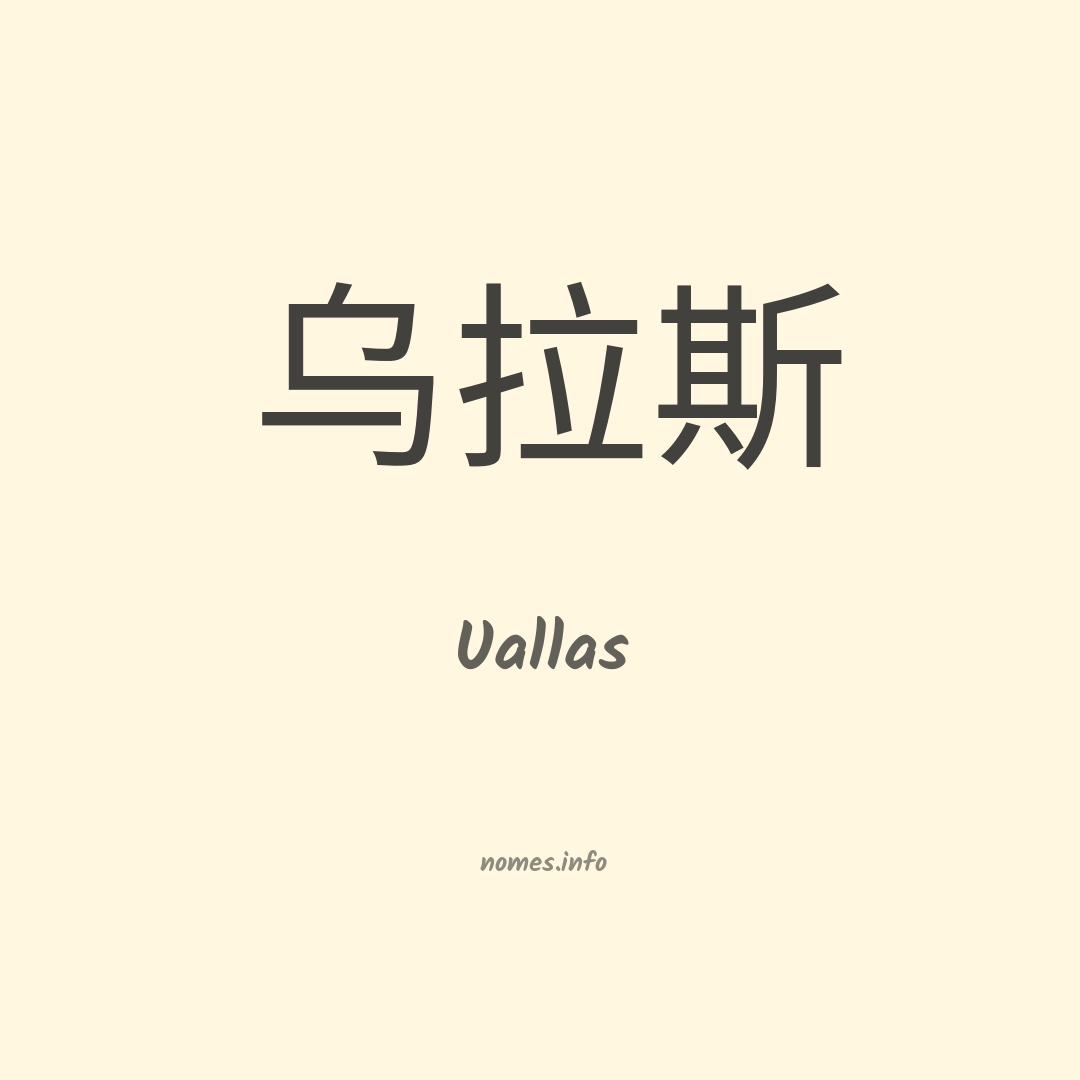Uallas em chinês