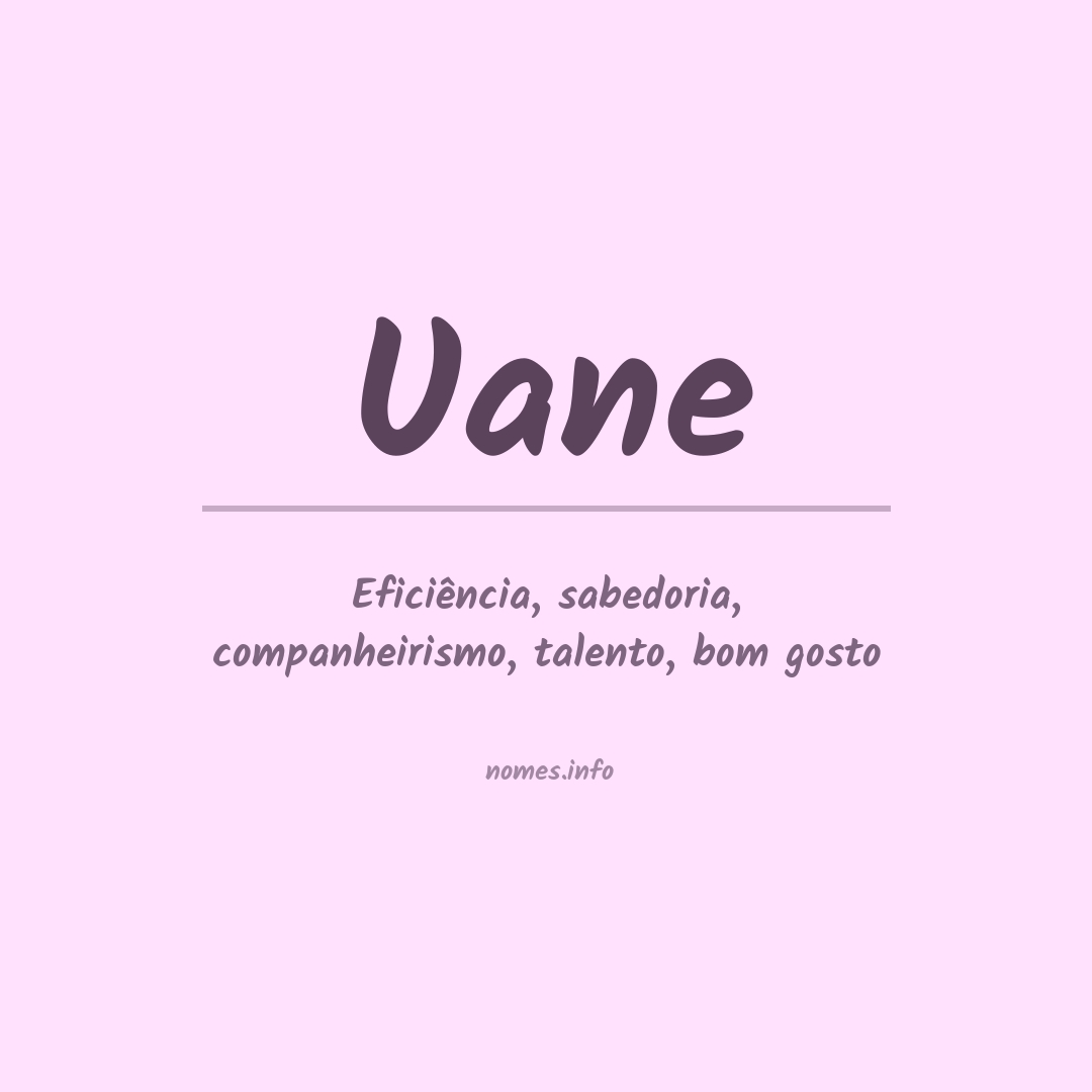 Significado do nome Uane
