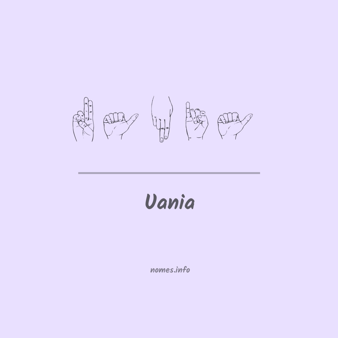 Uania em Libras