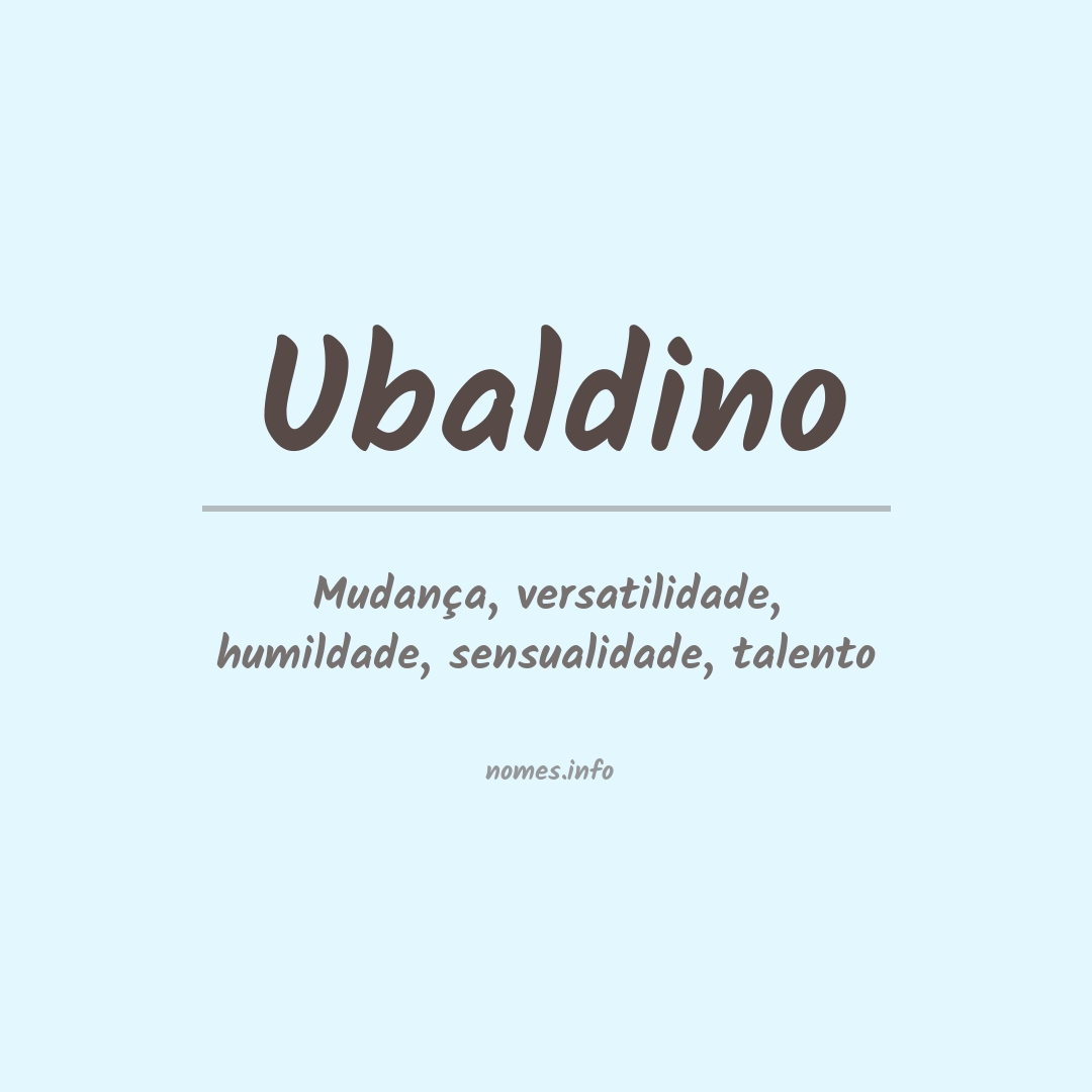 Significado do nome Ubaldino