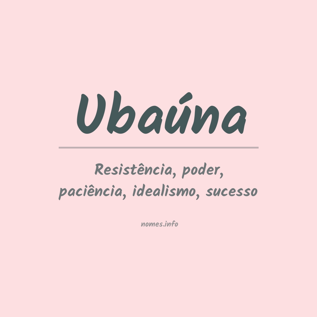 Significado do nome Ubaúna