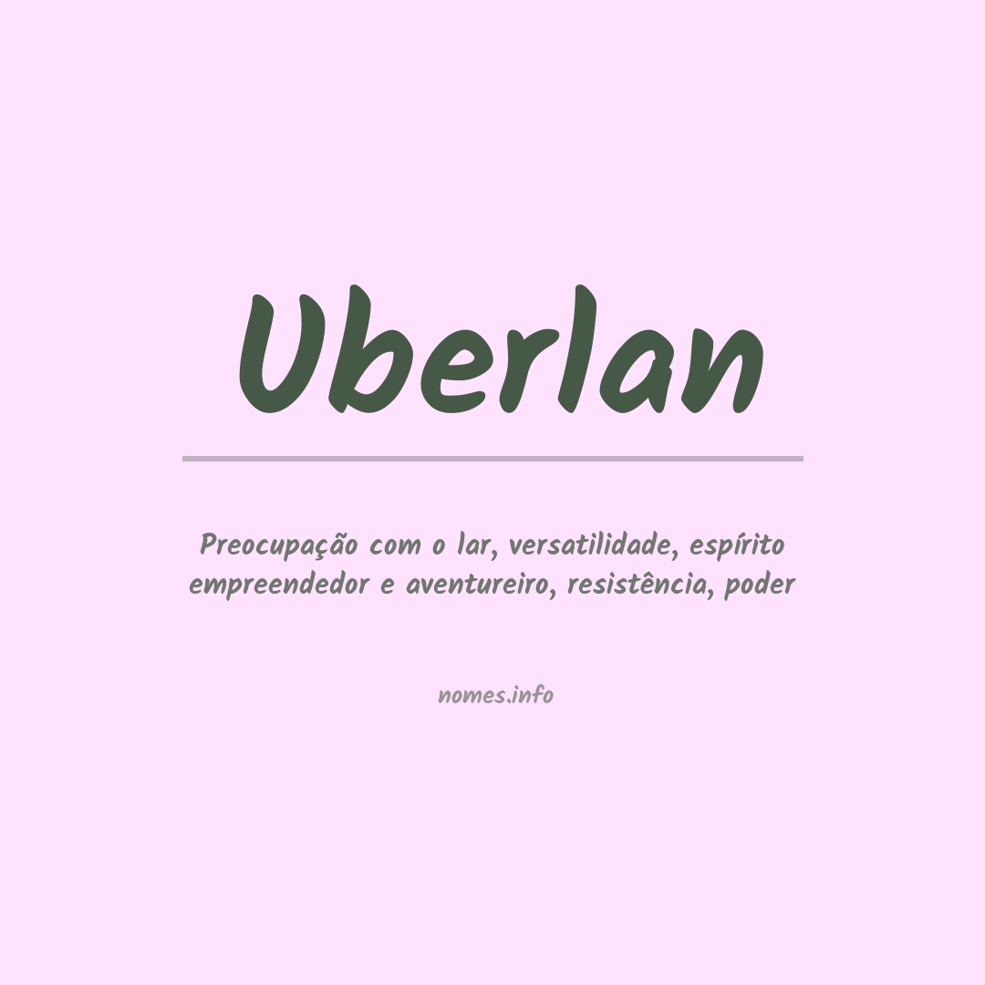 Significado do nome Uberlan