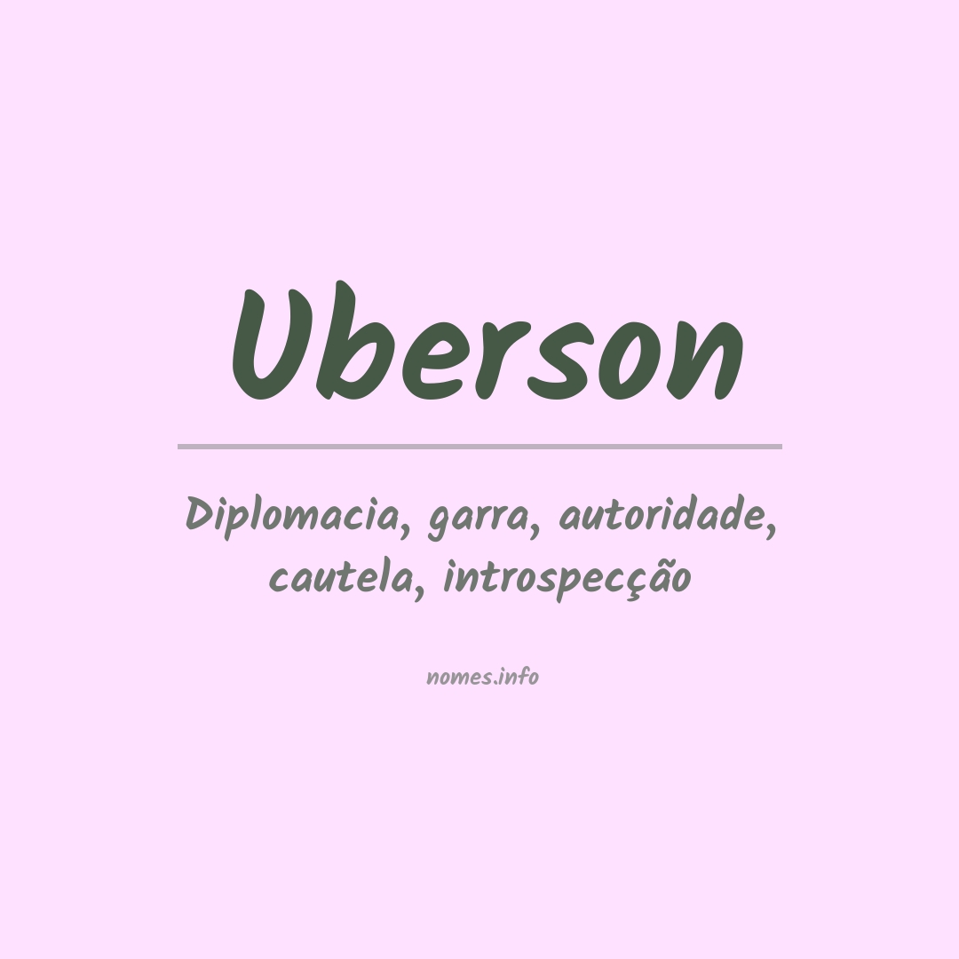 Significado do nome Uberson