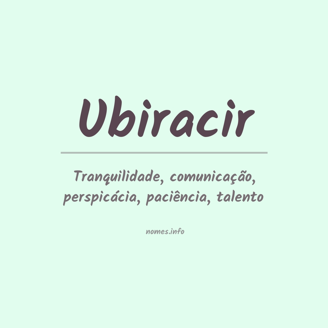 Significado do nome Ubiracir