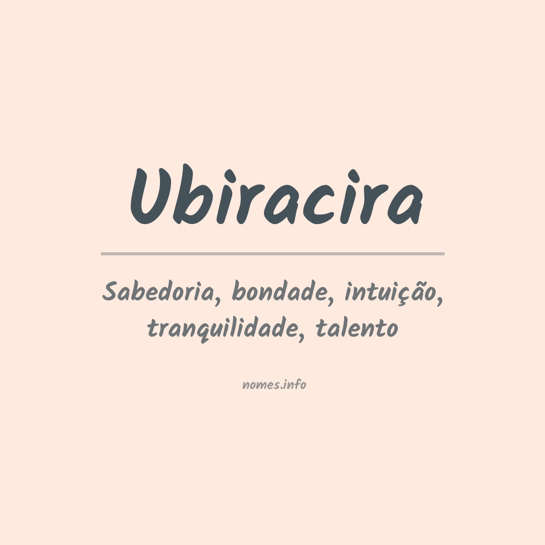Significado do nome Ubiracira