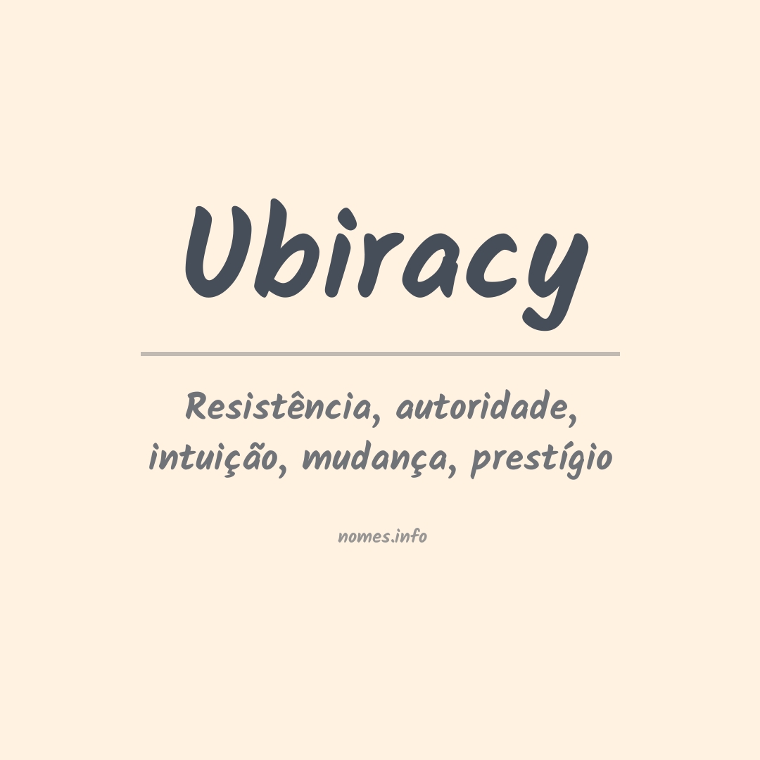 Significado do nome Ubiracy