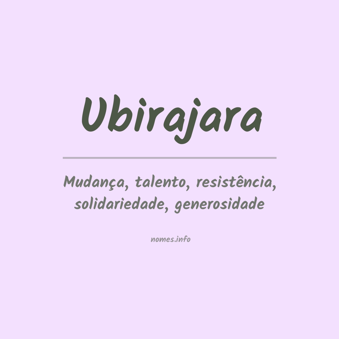 Significado do nome Ubirajara