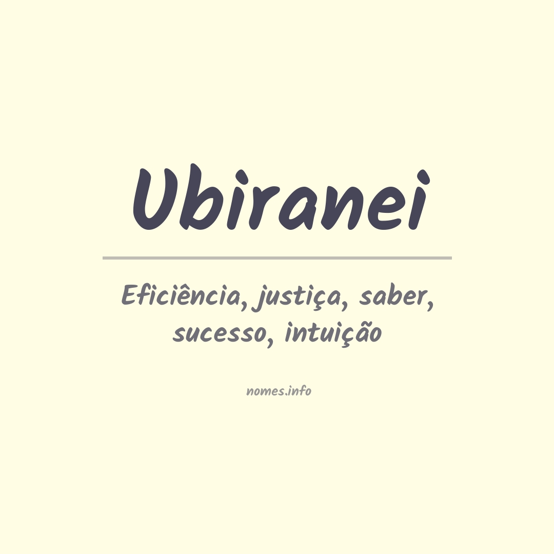 Significado do nome Ubiranei