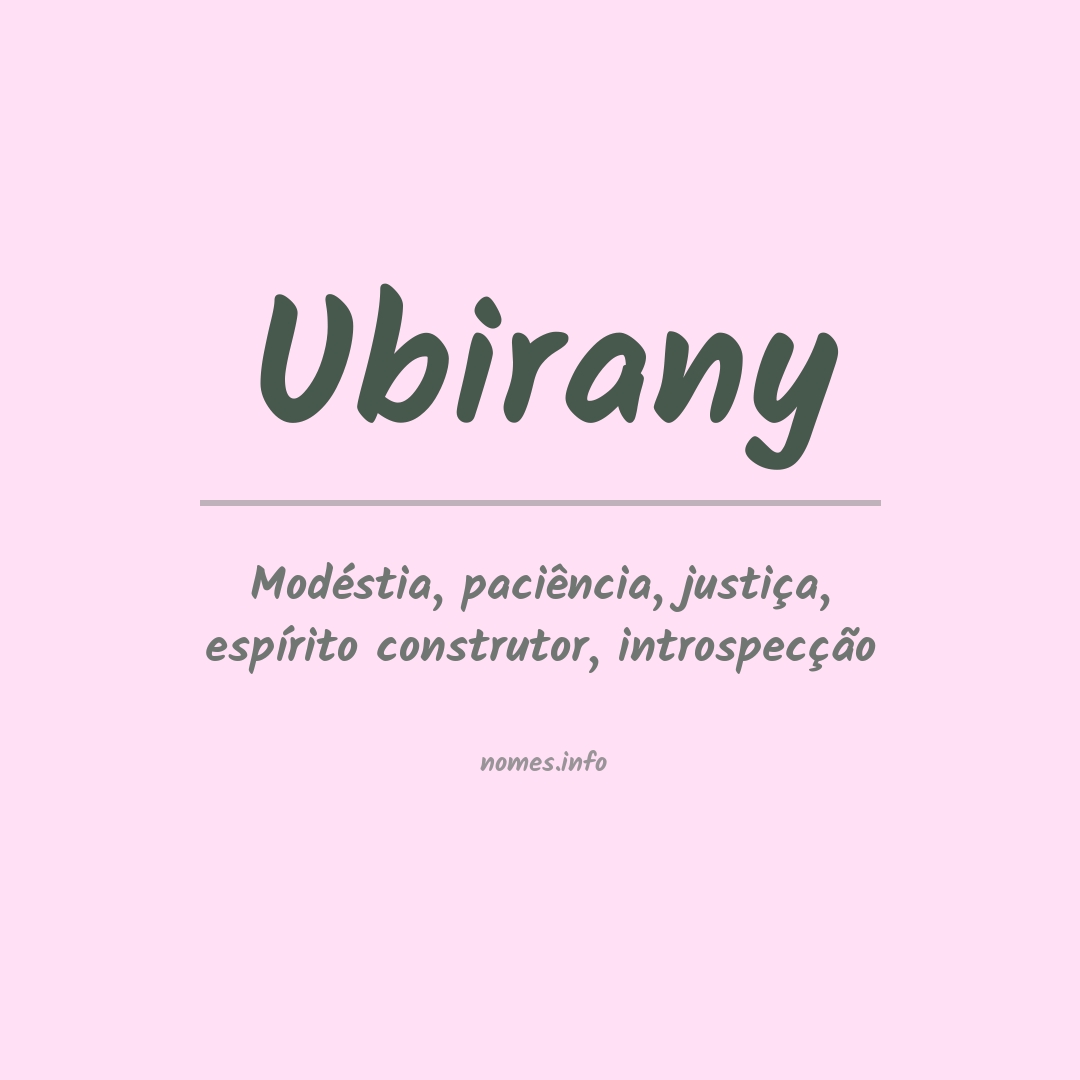 Significado do nome Ubirany