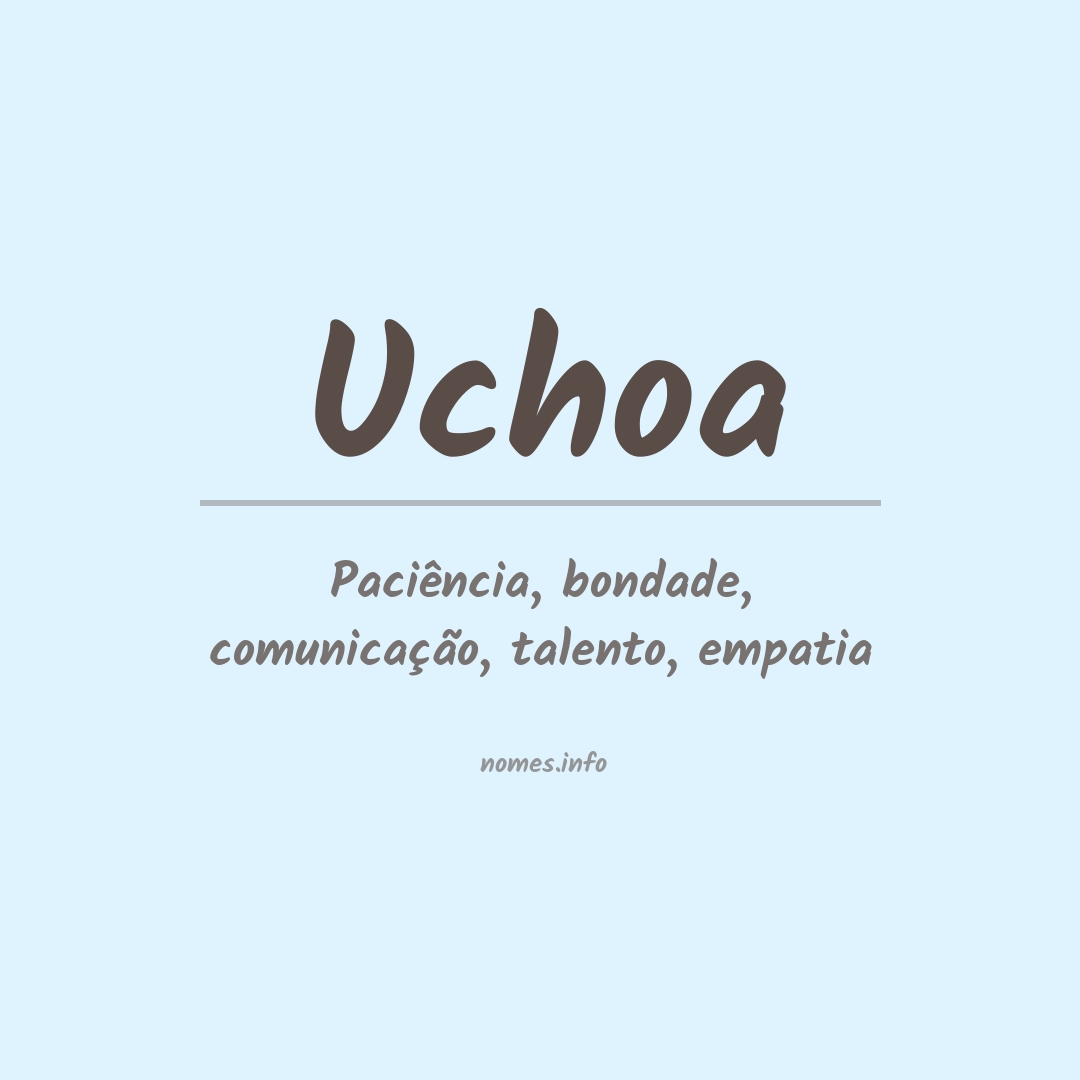 Significado do nome Uchoa