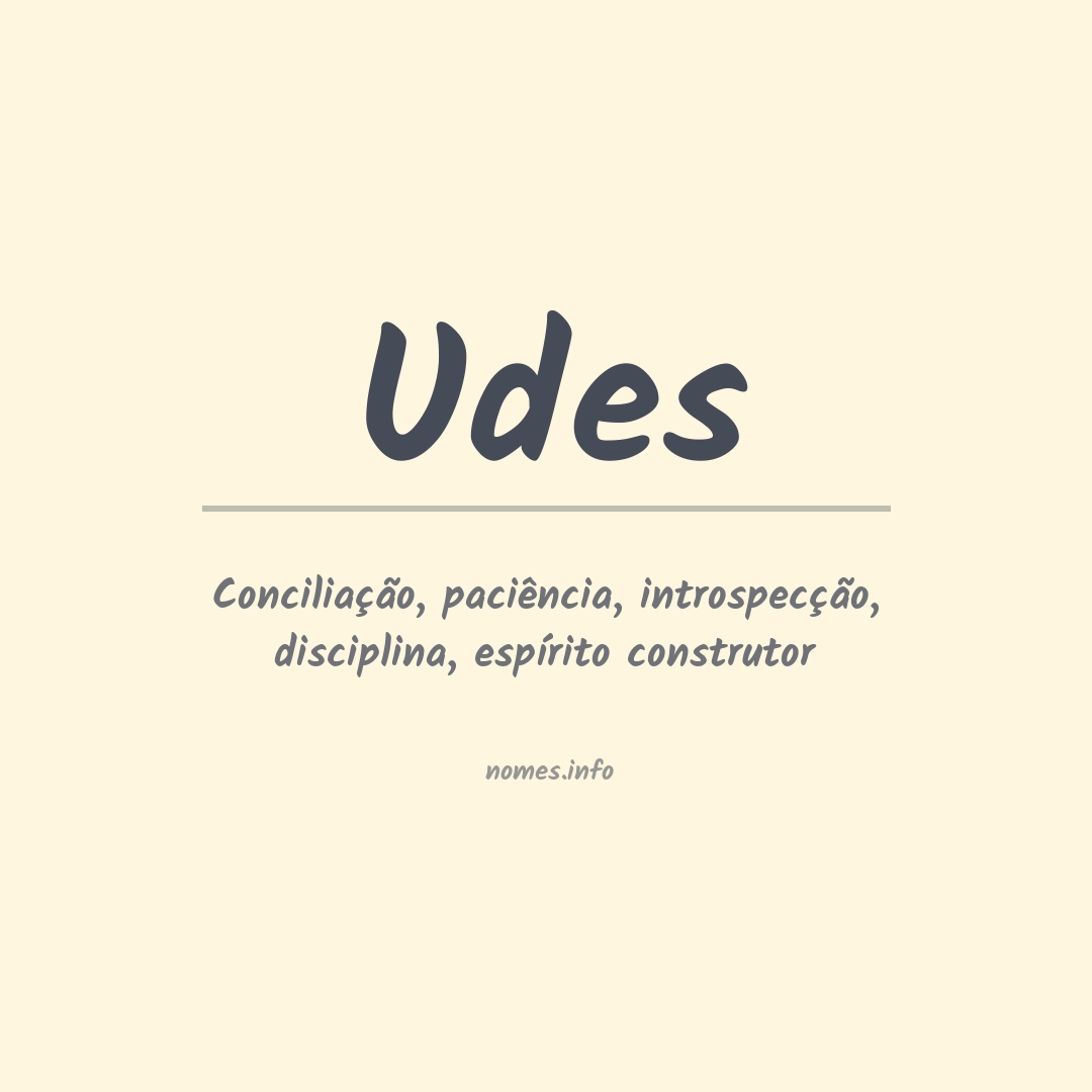 Significado do nome Udes