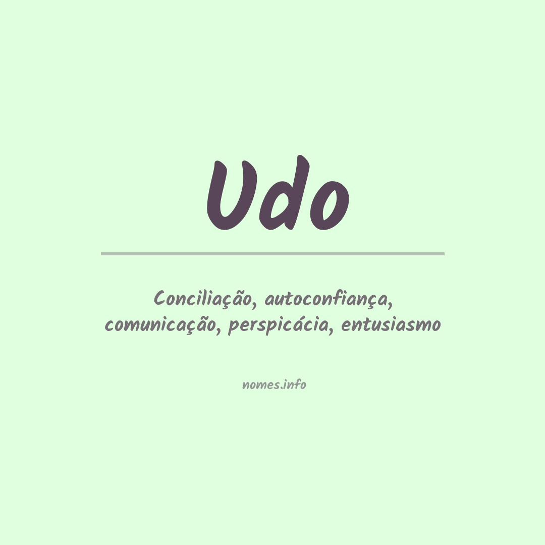 Significado do nome Udo